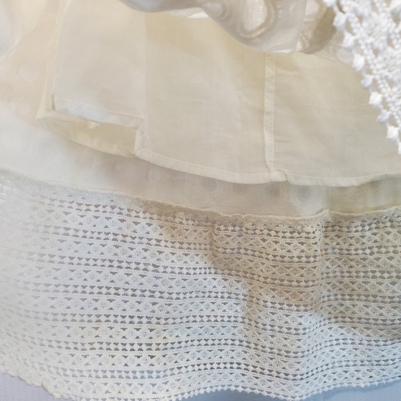 NWT Ivory White Eyelet Midi Light Academia Skirt by Do+Be - Picture 7 of 8